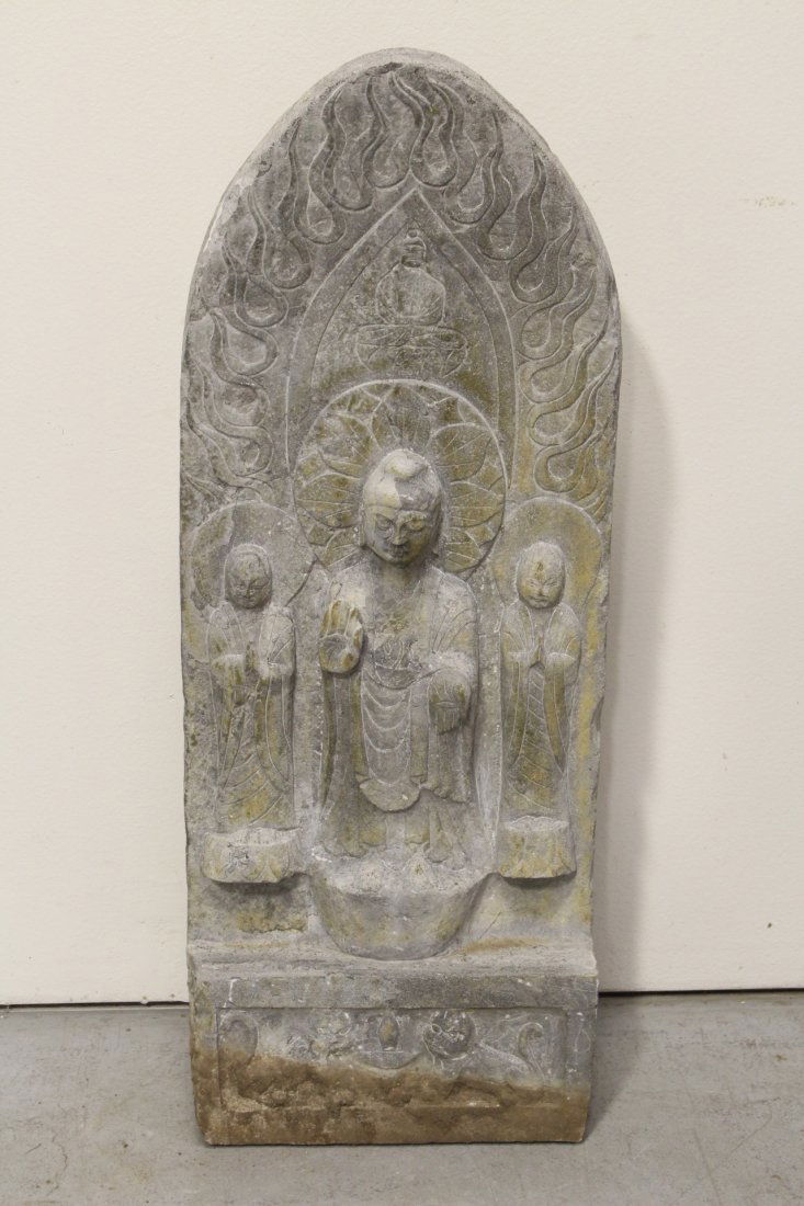 Large Chinese stone carved plaque (1 of 10)