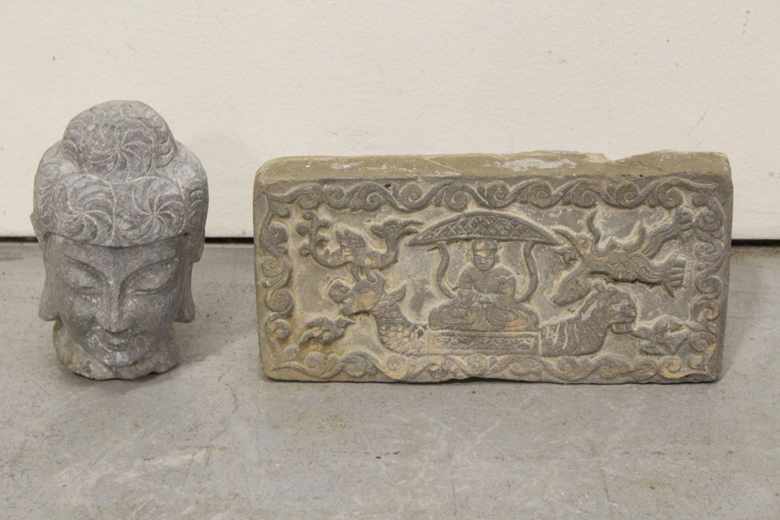 2 Chinese stone carvings (1 of 10)