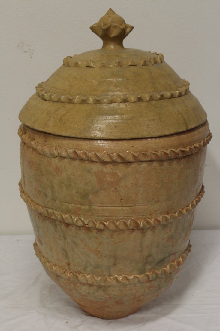 Large Chinese storage pottery jar (1 of 10)