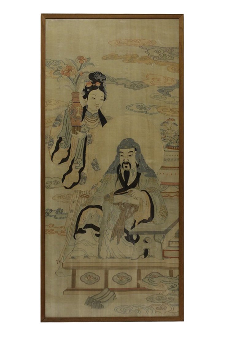 A large Chinese antique kesi panel (1 of 10)