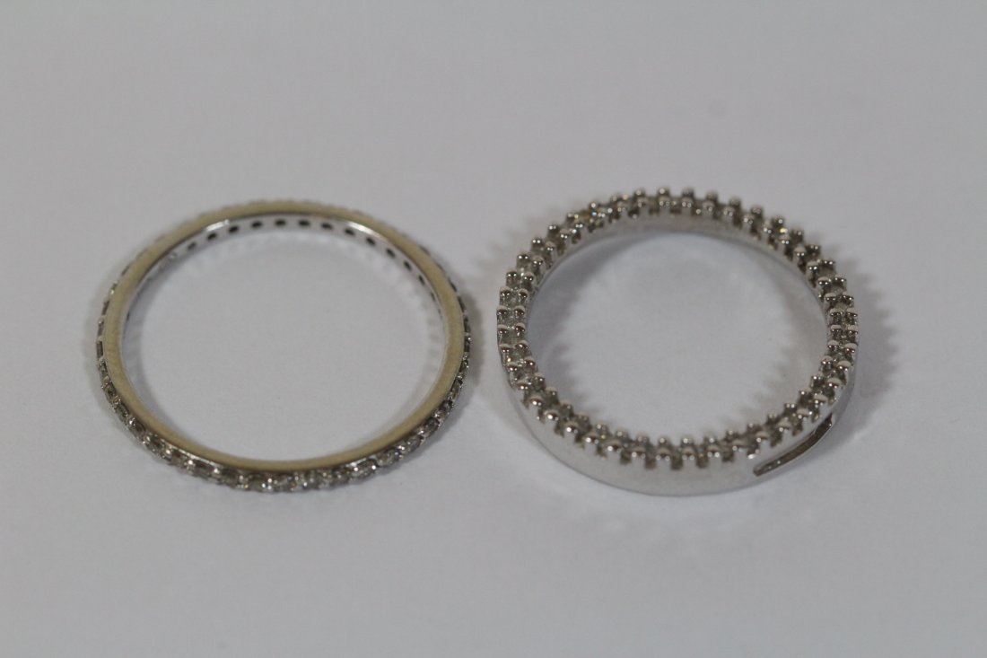 14K diamond eternity ring & a 10K diamond pendant (1 of 10)