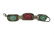 Chinese silver tourmaline jadeite bracelet
