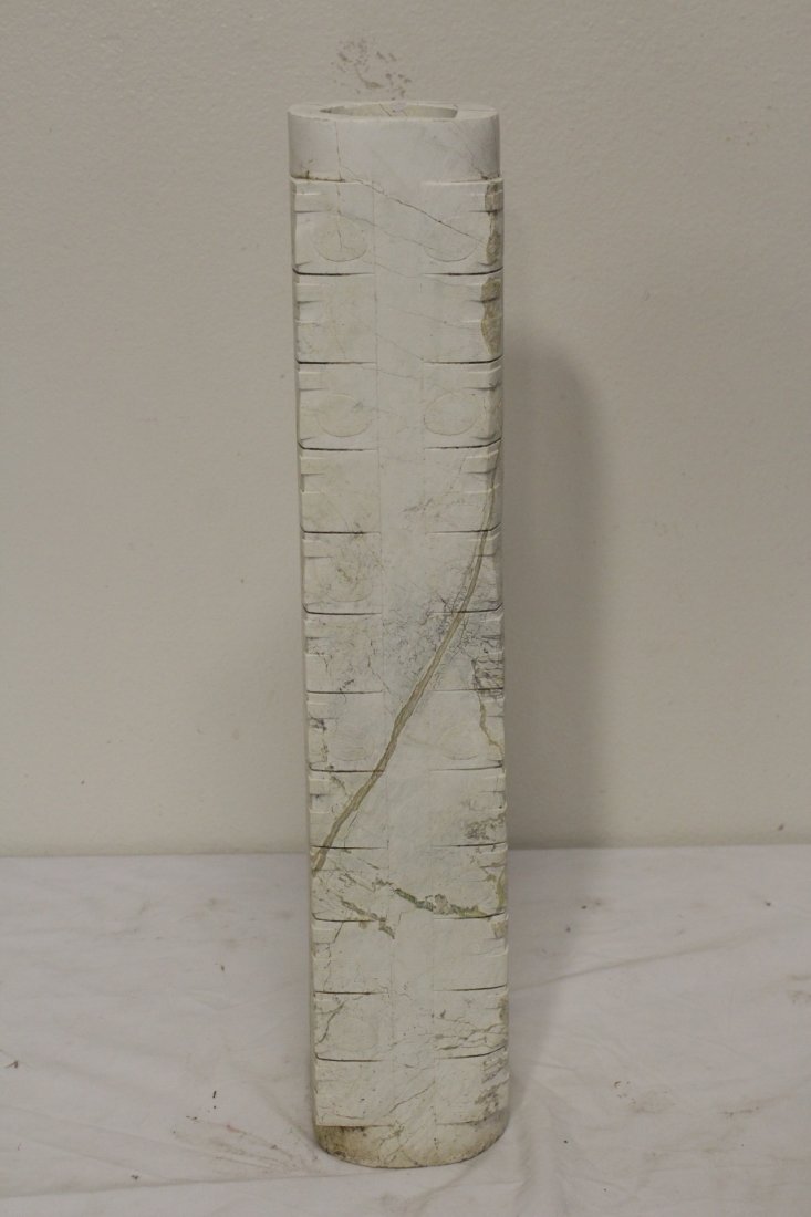 Chinese large jade like stone carved gong (1 of 10)