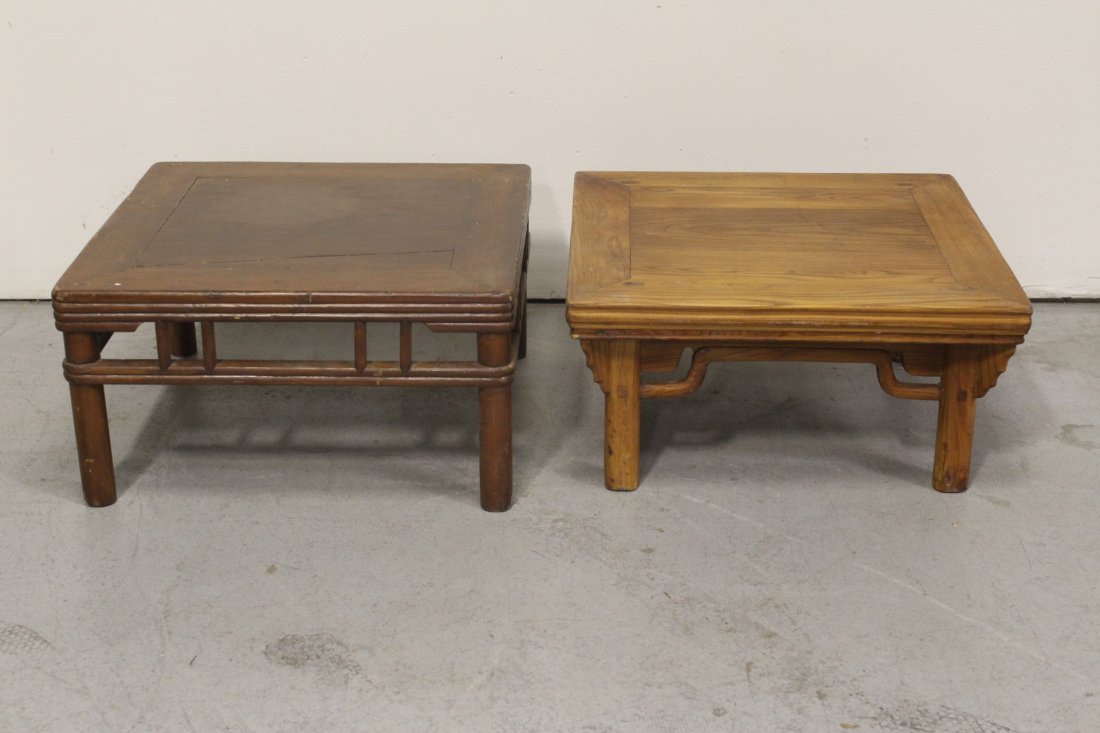 2 Chinese vintage rosewood(?) small tables (1 of 10)