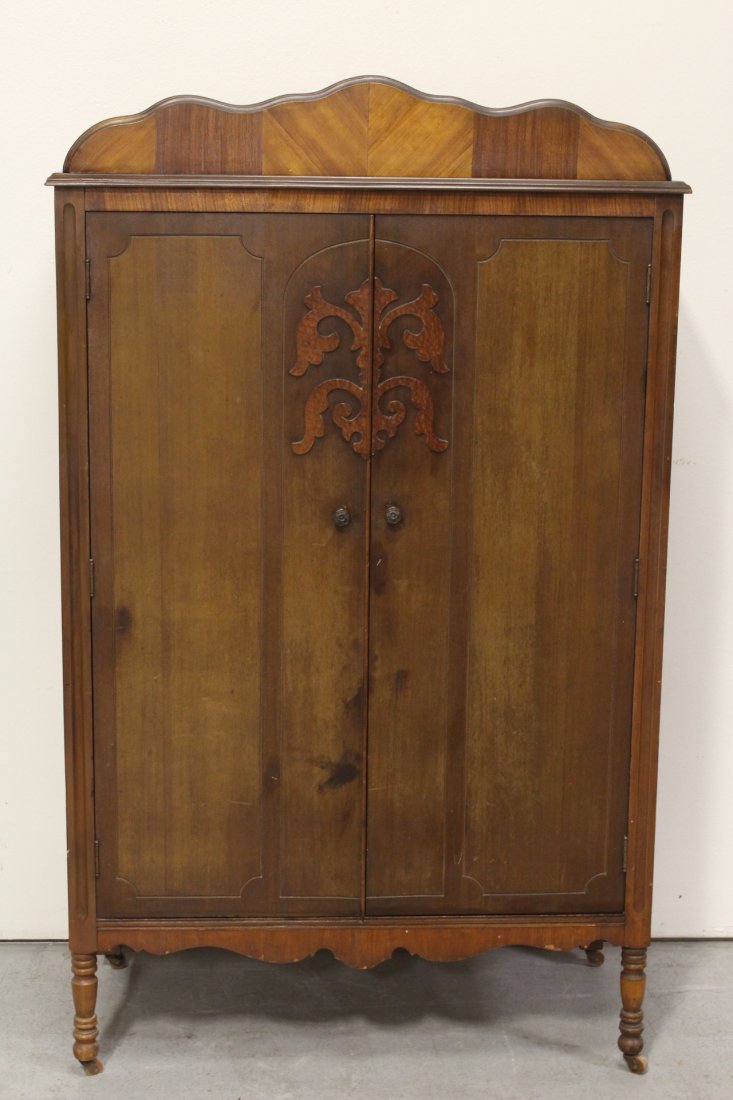Art deco mixed wood cabinet (1 of 8)