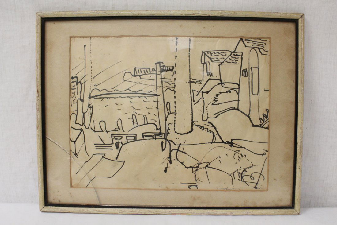 Ink on paper signed Hans Hoffman with original receipt (1 of 10)