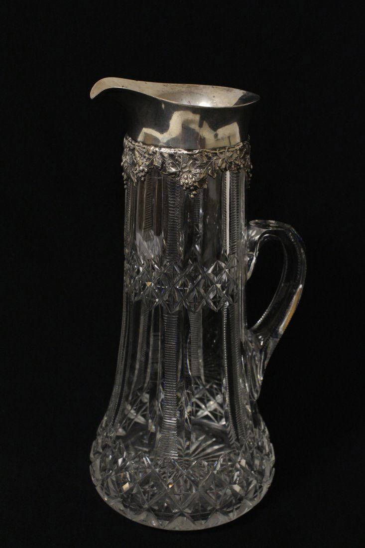 English crystal decanter with sterling top (1 of 10)
