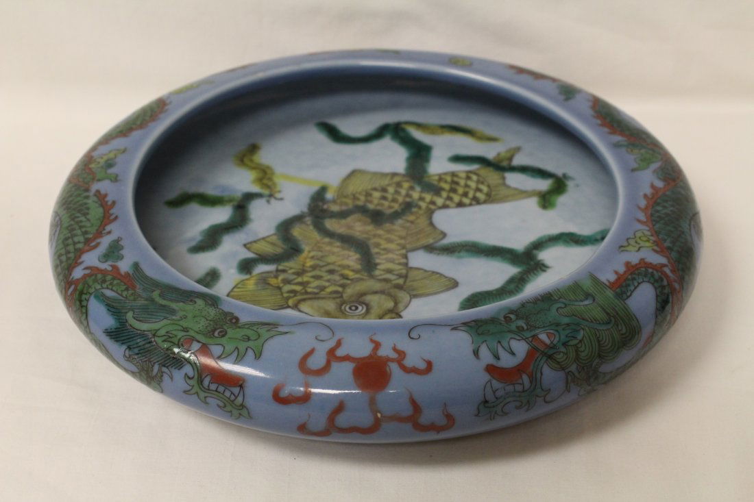 Chinese blue background porcelain brush wash (1 of 9)