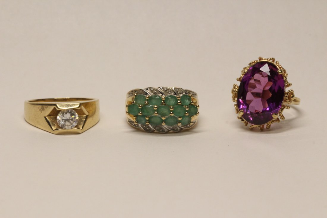 Three 10K Y/G rings (1 of 10)