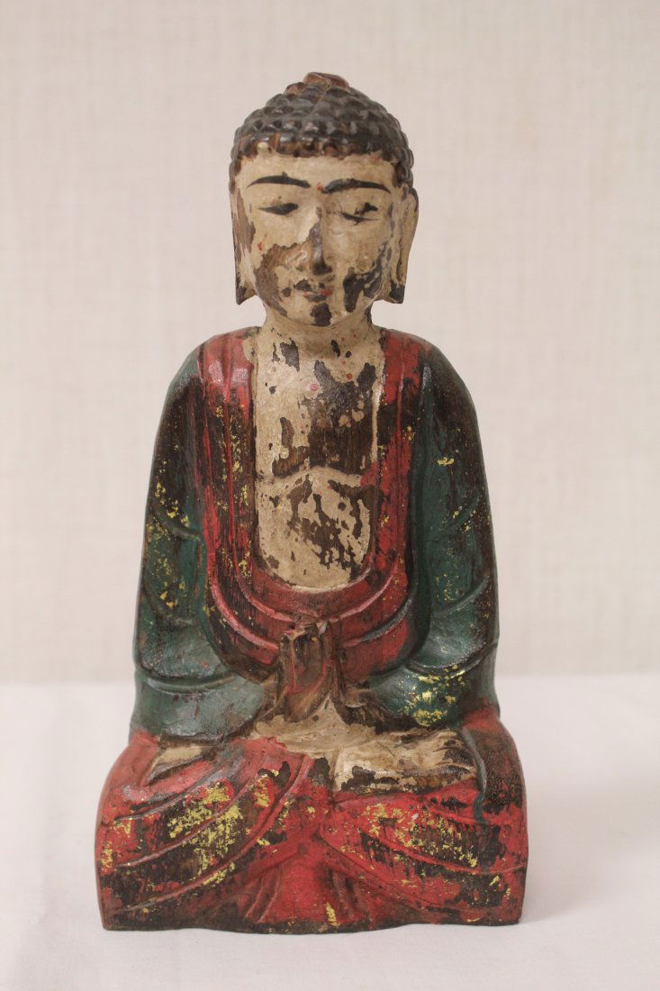 Korean painted wood sculpture (1 of 10)