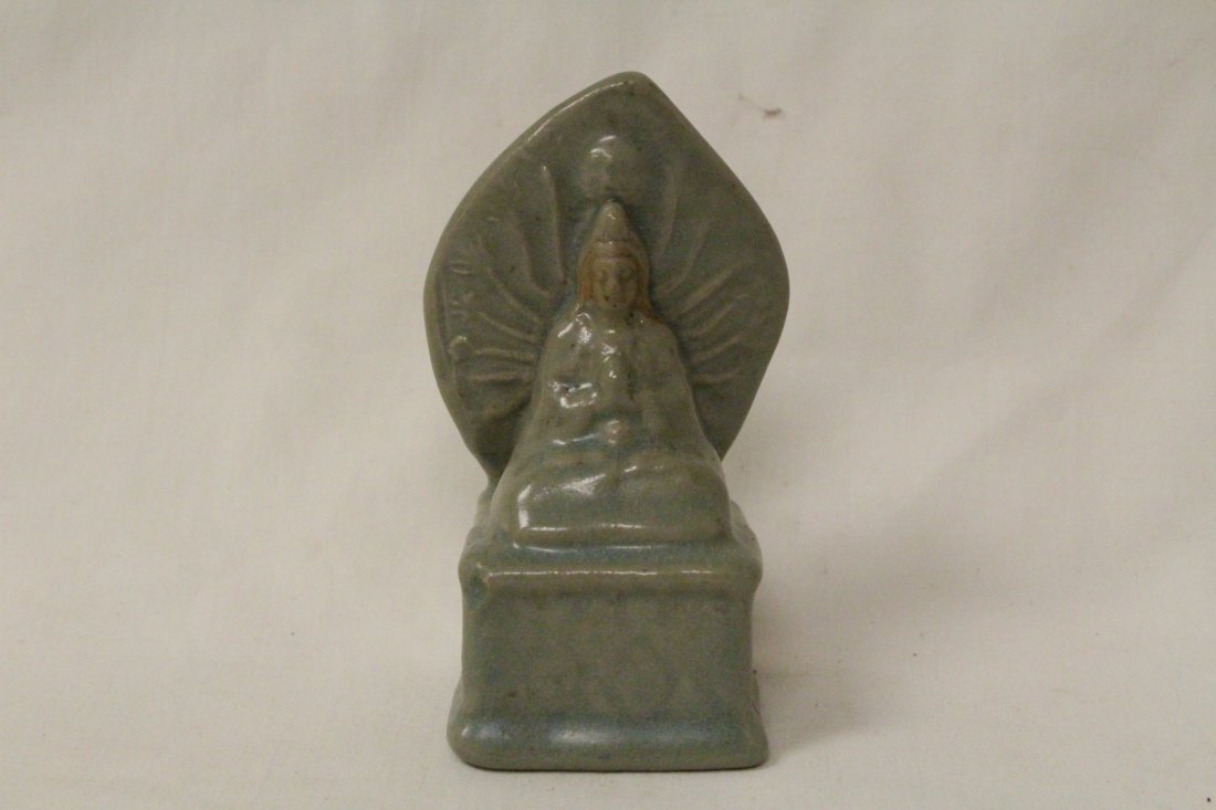 Korean antique celadon porcelain statue (1 of 10)