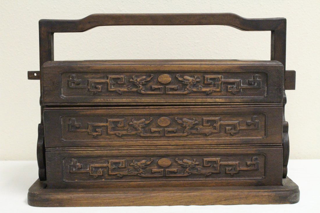 Chinese rosewood stackable book box (1 of 10)