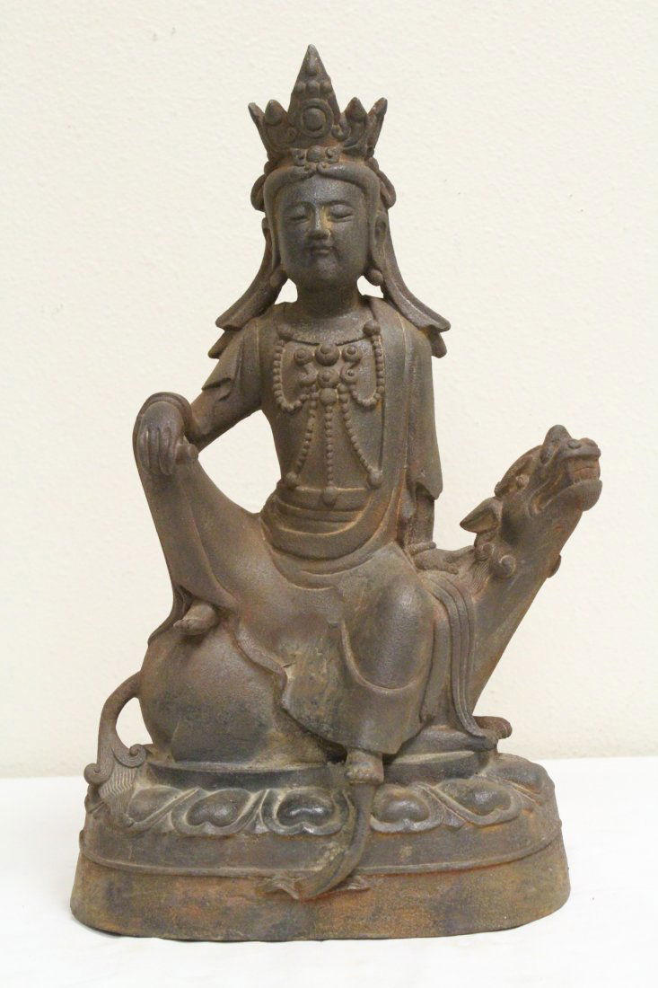 Large Chinese cast iron sculpture (1 of 10)