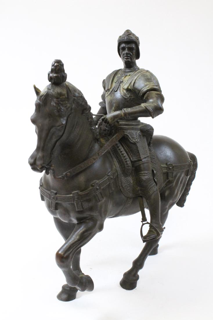 Antique Russian bronze sculpture of soldier on horse (1 of 10)
