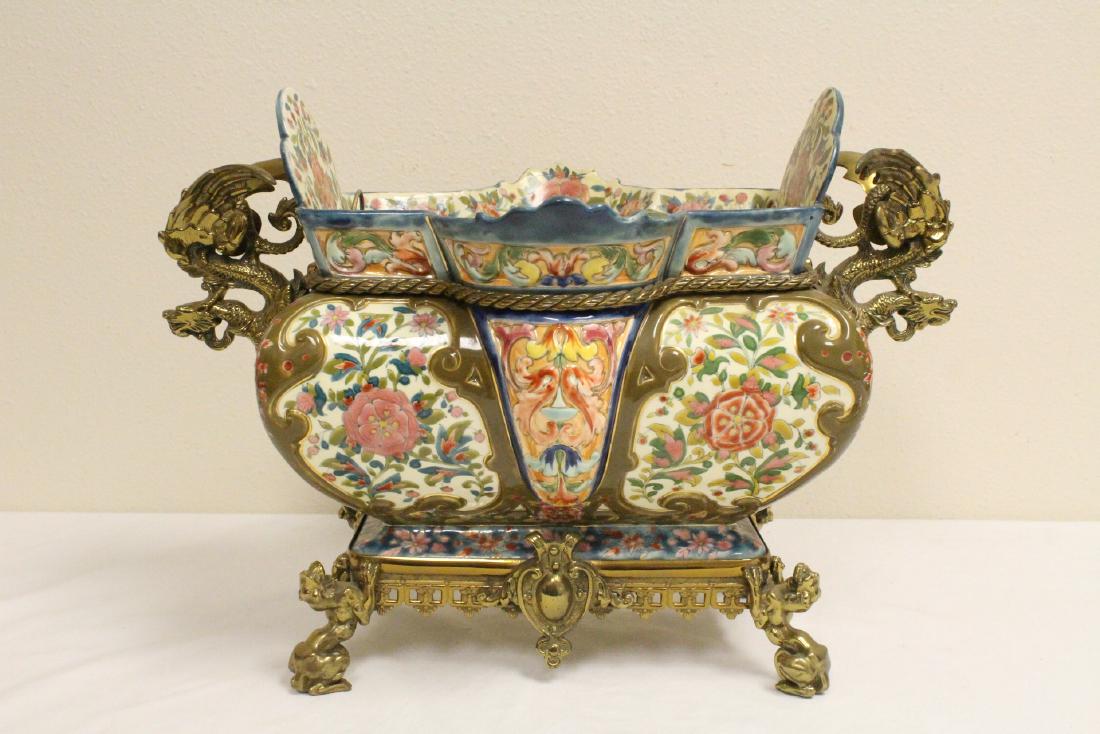 Austrian 19th c. hand painted porcelain planter (1 of 10)