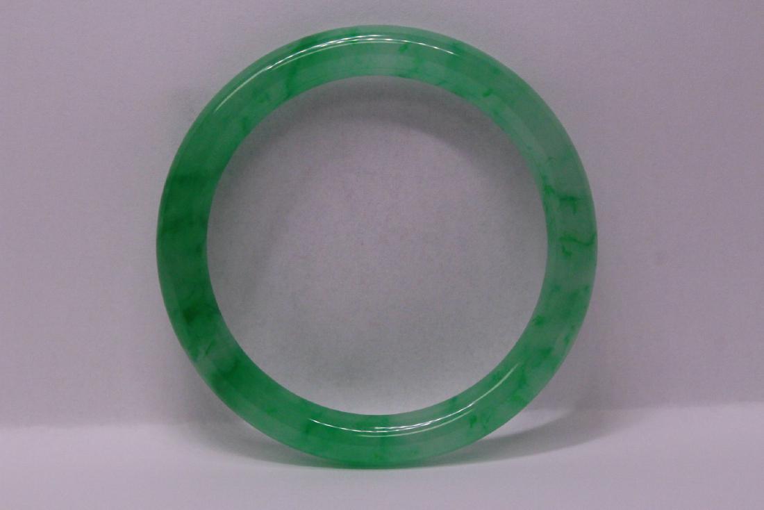 translucent apple green jadeite bangle bracelet (1 of 10)