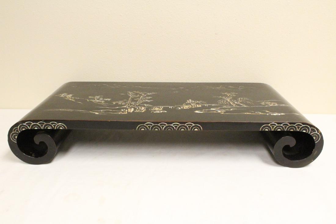 Chinese lacquer scroll stand with MOP inlaid (1 of 10)