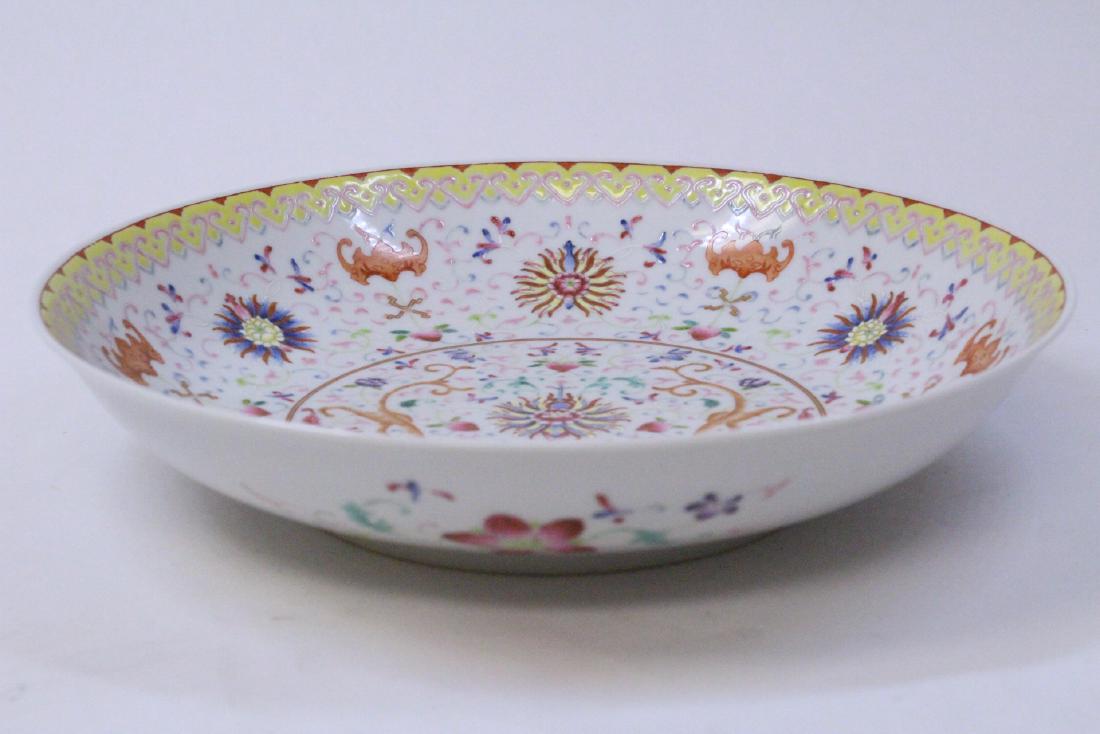 painted Chinese famille rose porcelain plate (1 of 10)