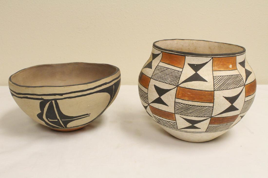2 painted American Indian pottery pieces (1 of 10)