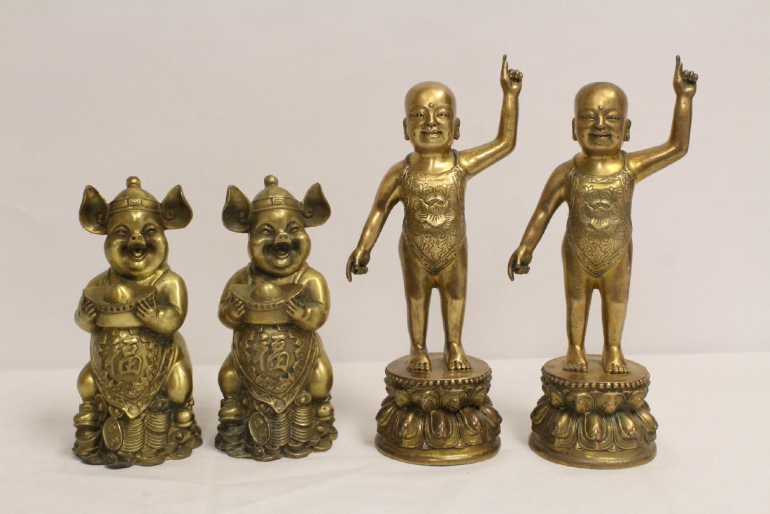 4 brass sculptures (1 of 9)