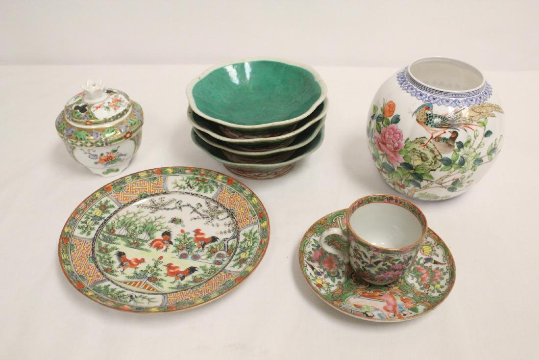 8pc Chinese antique porcelain pieces (1 of 10)