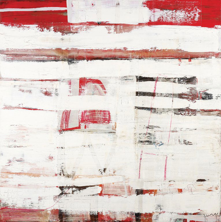 GEORGE RAFTOPOULOS (1972-) Mont Blanc oil on canva: GEORGE RAFTOPOULOS (1972-) Mont Blanc oil on canvas signed 180 x 180cm