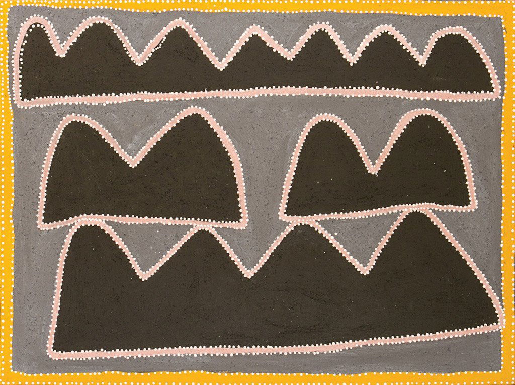 QUEENIE MCKENZIE NAKARRA (1916–1998) Yoonoor Countr: QUEENIE MCKENZIE NAKARRA (1916–1998) Yoonoor Country, 1998 natural earth pigments on canvas 90 x 120cm Provenance Red Rock Gallery, Kununurra, Western Australia Accompanying certificate of authentic