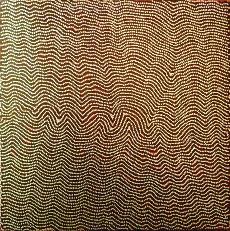 CHARLIE TJAPANGATI (BORN CIRCA 1949) Sandhills, 20: CHARLIE TJAPANGATI (BORN CIRCA 1949) Sandhills, 2004 synthetic polymer paint on canvas Belgium Linen 91 x 91cm Provenance Papunya Tula Artists, Alice Springs, reference no. CT0401016