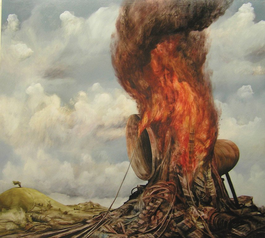 PETER GARDINER First Letter of St Paul II, 2009 o: PETER GARDINER First Letter of St Paul II, 2009 oil on canvas signed G. 9 lower right 180 x 200cm Provenance Damien Minton Gallery, Sydney Exhibited Damien Minton Gallery, ‘Peter Gardiner: Letters o