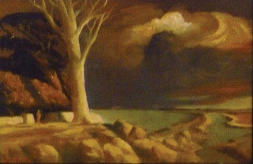 RICK AMOR, AUSTRALIAN (BORN 1958) Agamemnon’s Wood II o: RICK AMOR, AUSTRALIAN (BORN 1958) Agamemnon’s Wood II oil on board signed lower left 15.2 x 22cm Provenance Niagara Galleries, Melbourne