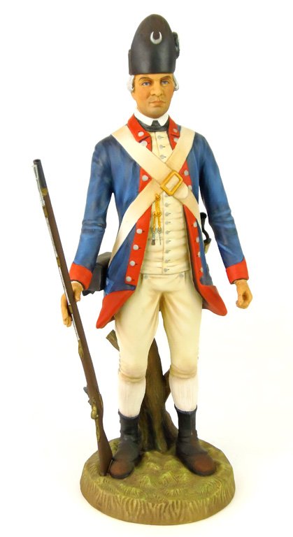 A Royal Doulton figure, Williamsburg Soldiers of the Re: A Royal Doulton figure, Williamsburg Soldiers of the Revolution, Private, 2nd South Carolina Regiment, 1781 by Eric J Griffiths HN2717 edition no. 342 29cm high