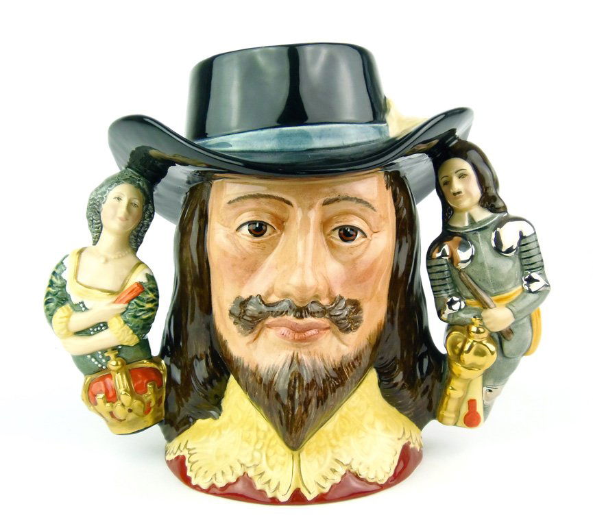 A Royal Doulton King Charles I character jug by William: A Royal Doulton King Charles I character jug by William Hanfor D6917 edition no. 113 18cm high