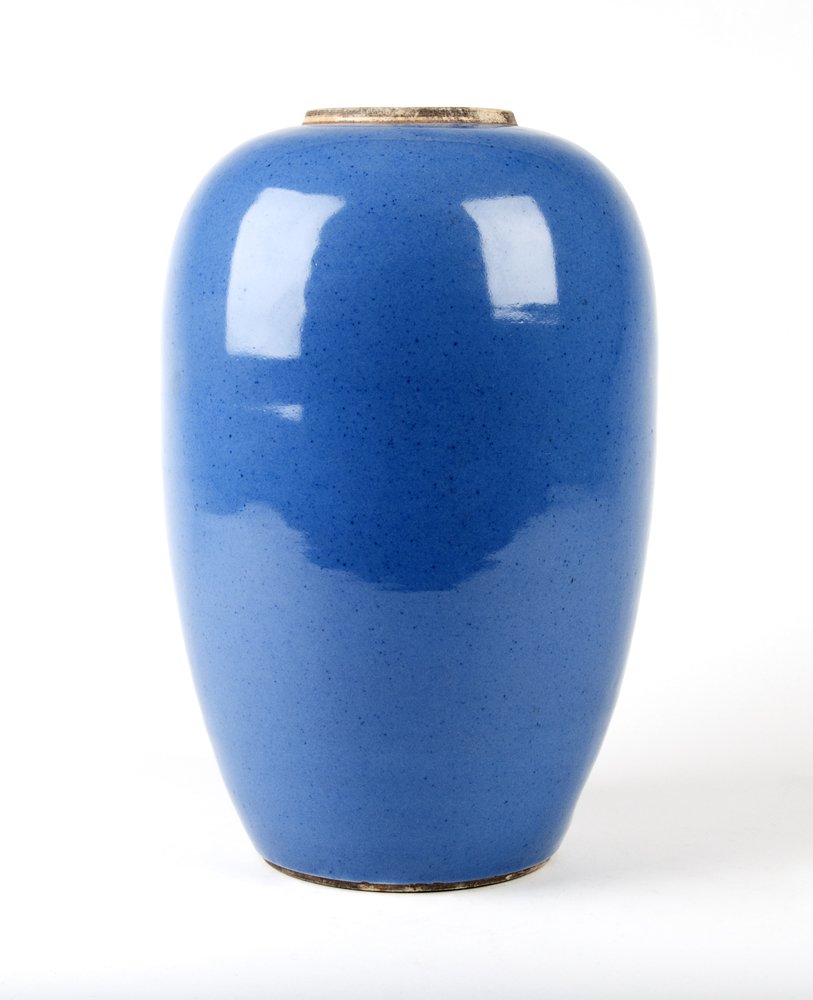 A large Chinese robin’s egg blue vase, Qing Dynasty,: A large Chinese robin’s egg blue vase, Qing Dynasty, 35.5cm high