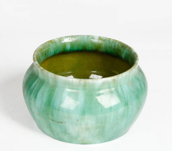 John Campbell Tasmanian Green Glazed Pottery Vase.