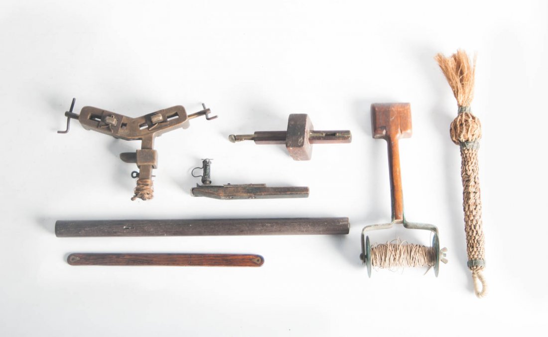 A small collection of ships carpenter tools, late: A small collection of ships carpenter tools, late 19th/20th century largest implement 45.5cm