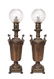 A pair of gilt bronze, brass and copper moderator