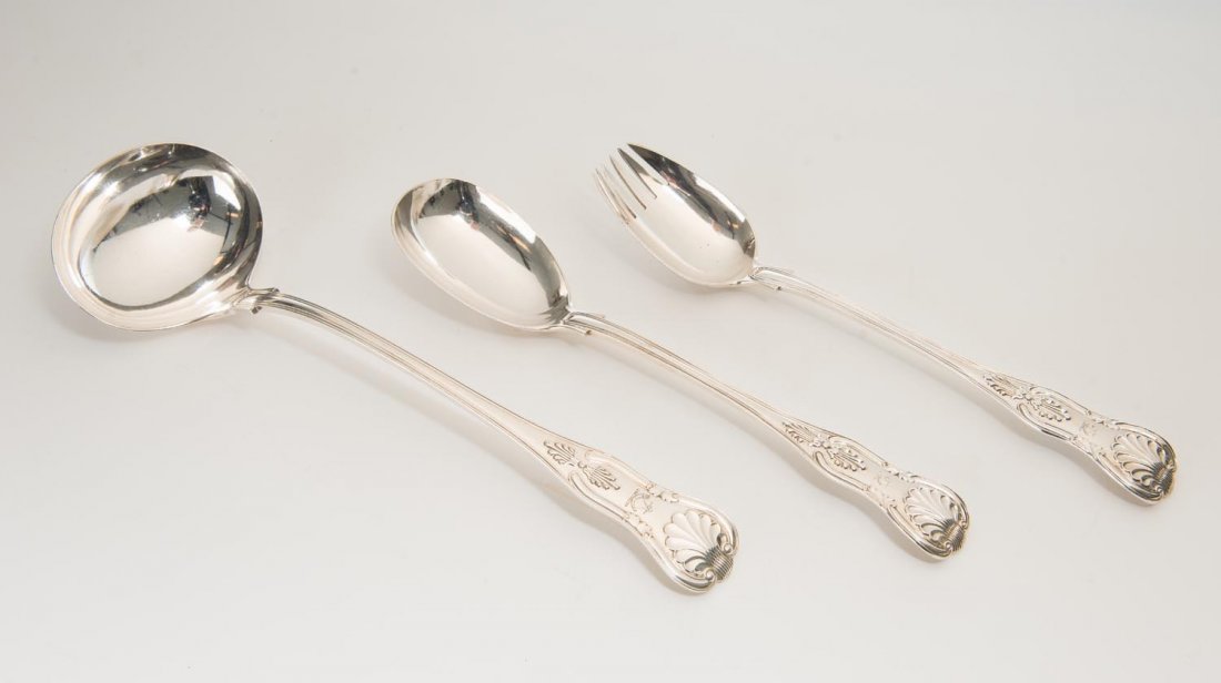A Victorian pair of sterling silver King's pattern (1 of 1)