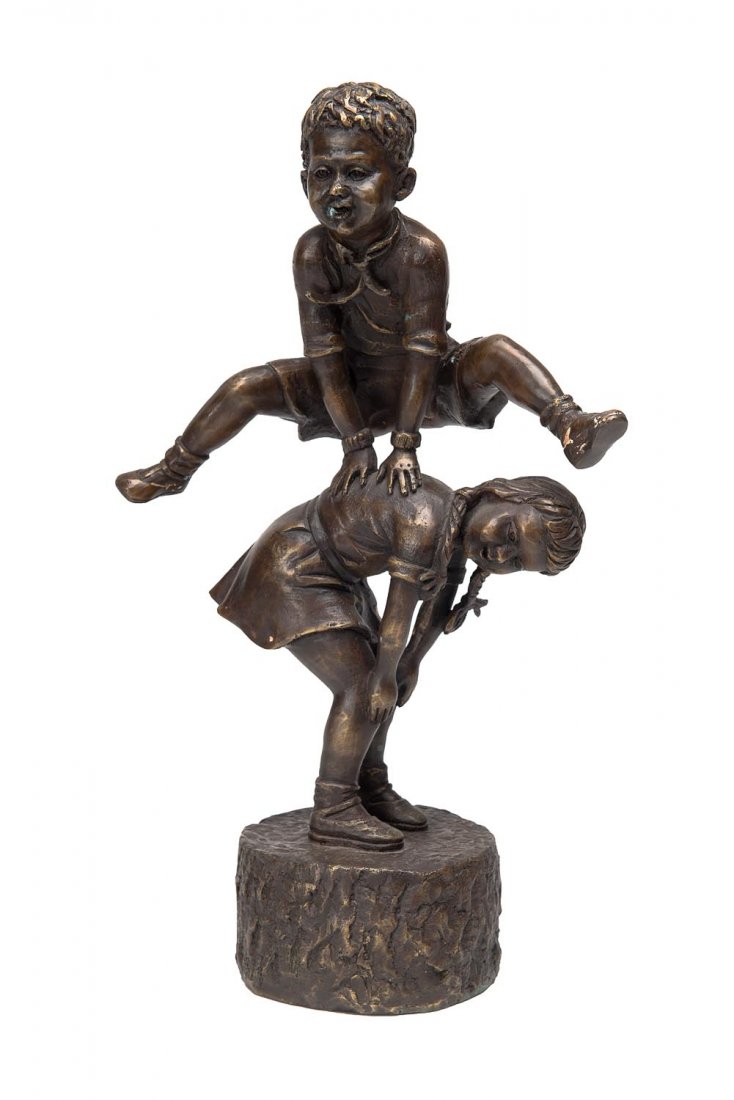Â§ DAVID BROMLEY (BORN 1960) Leap Frog: § DAVID BROMLEY (BORN 1960) Leap Frog bronze A/P signed and editioned to base: BROMLEY AP 44 cm (high), 26 cm (wide) and 13 cm (deep) 