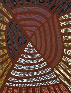 GLORIA (PETYARRE) (BORN CIRCIA 1938) Untitled (Awelye: GLORIA (PETYARRE) (BORN CIRCIA 1938) Untitled (Mountain Devil Lizard) (1992) synthetic polymer paint on polyester 45.5 x 35.6 cm PROVENANCE Utopia Art, Sydney