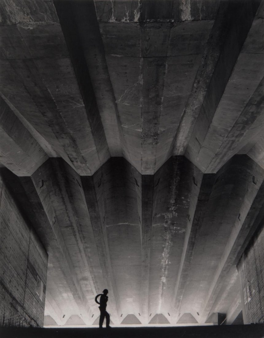 MAXWELL SPENCER (MAX) DUPAIN (1911-1992) Construction: MAXWELL SPENCER (MAX) DUPAIN (1911-1992) Construction of Sydney Opera Housesâ€™ Ceiling c. 1960 silver gelatin photograph (printed 1980s) signed and dated lower