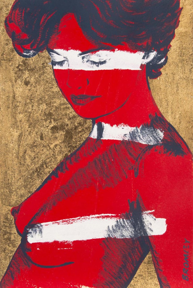 DAVID BROMLEY (BORN 1960) Charlotte: DAVID BROMLEY (BORN 1960) Charlotte acrylic on card signed lower right: BROMLEY 111 x 75.5cm