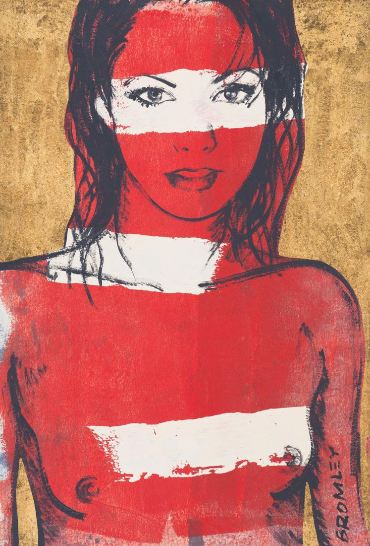 DAVID BROMLEY (BORN 1960) Belinda: DAVID BROMLEY (BORN 1960) Belinda acrylic on card signed lower right: BROMLEY 110 x 75cm