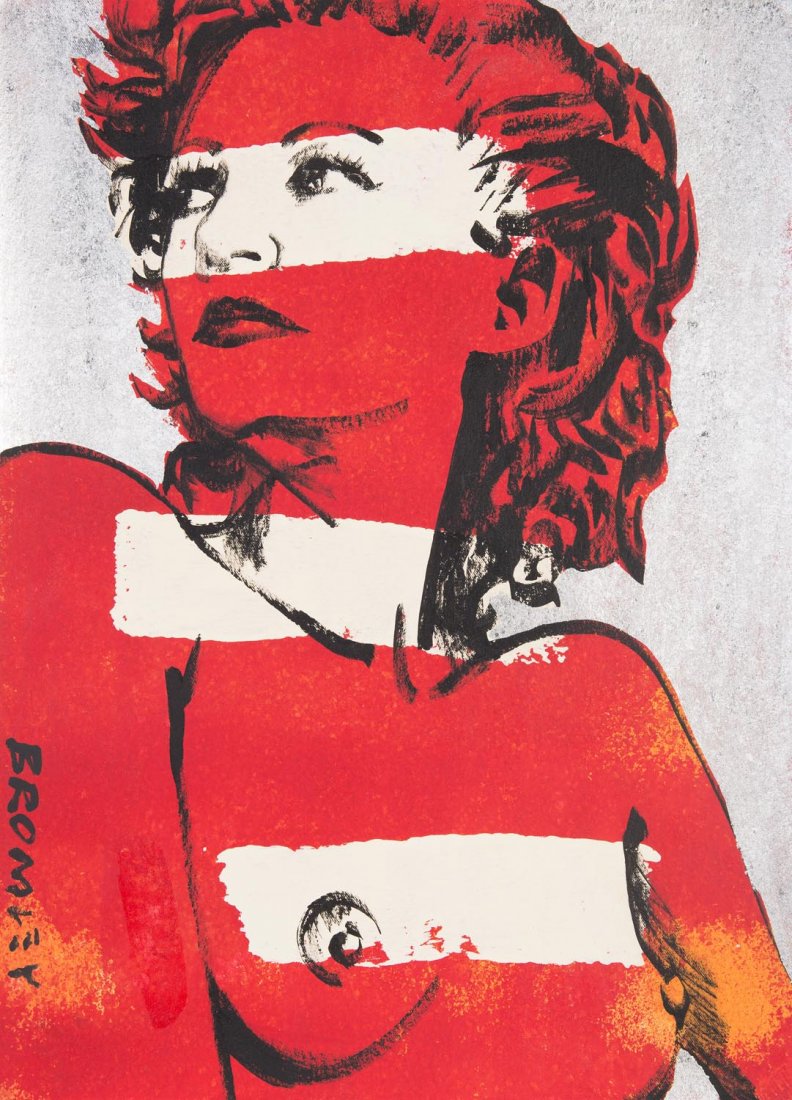 DAVID BROMLEY (BORN 1960) Hilary: DAVID BROMLEY (BORN 1960) Hilary acrylic on card signed lower left: BROMLEY 75.5 x 55cm