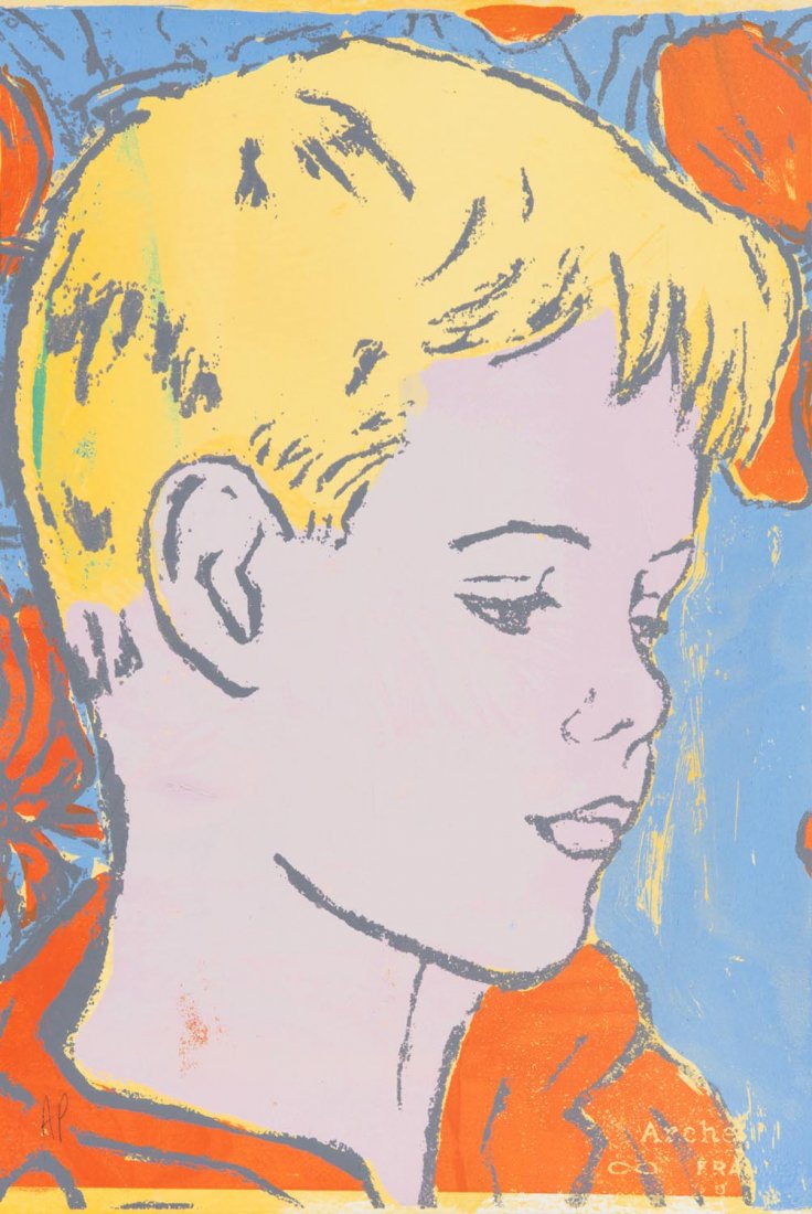 DAVID BROMLEY (BORN 1960) Just a Boy: DAVID BROMLEY (BORN 1960) Just a Boy screenprint editioned lower left: AP titled verso: Just a Boy 56 x 38cm