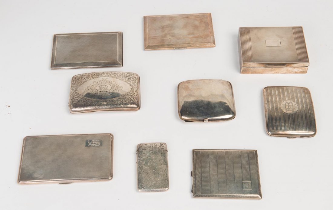 An Edward VII sterling silver card case, Birmingham (1 of 2)