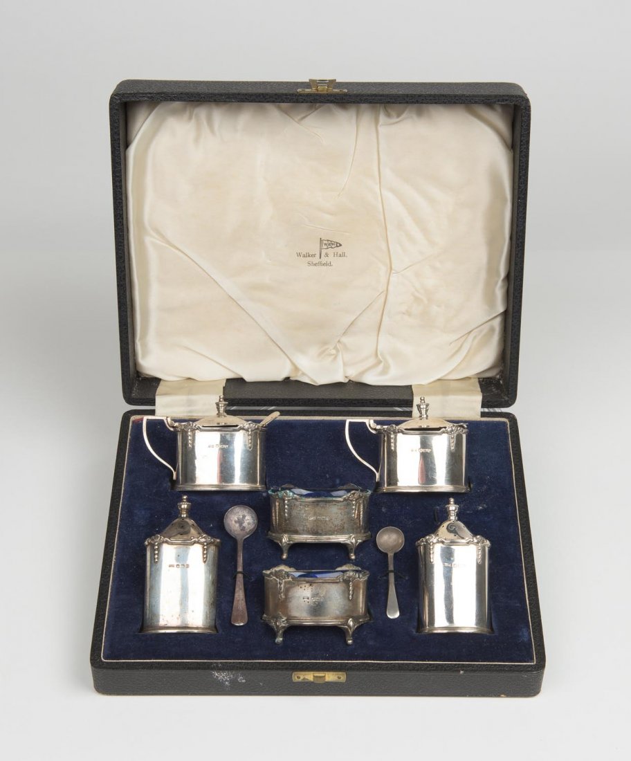 A boxed sterling silver six piece condiment set by (1 of 1)
