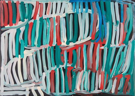 MINNIE PWERLE (1922-2006), Awelye (2003), synthetic: MINNIE PWERLE (1922-2006), Awelye (2003), synthetic polymer paint on canvas, 63 x 45cm Provenance: Mbantua Gallery, Northern Territory, Cooinda Gallery, NSW, The Alex & Annette Hood Collection, NSW