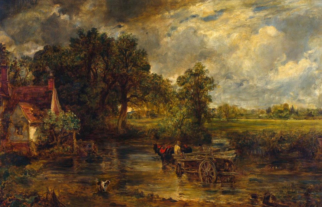 AFTER JOHN CONSTABLE (BORN 1941)The Hay Wainoil on: AFTER JOHN CONSTABLE (BORN 1941) The Hay Wain oil on canvas 74.5 x 116 cm