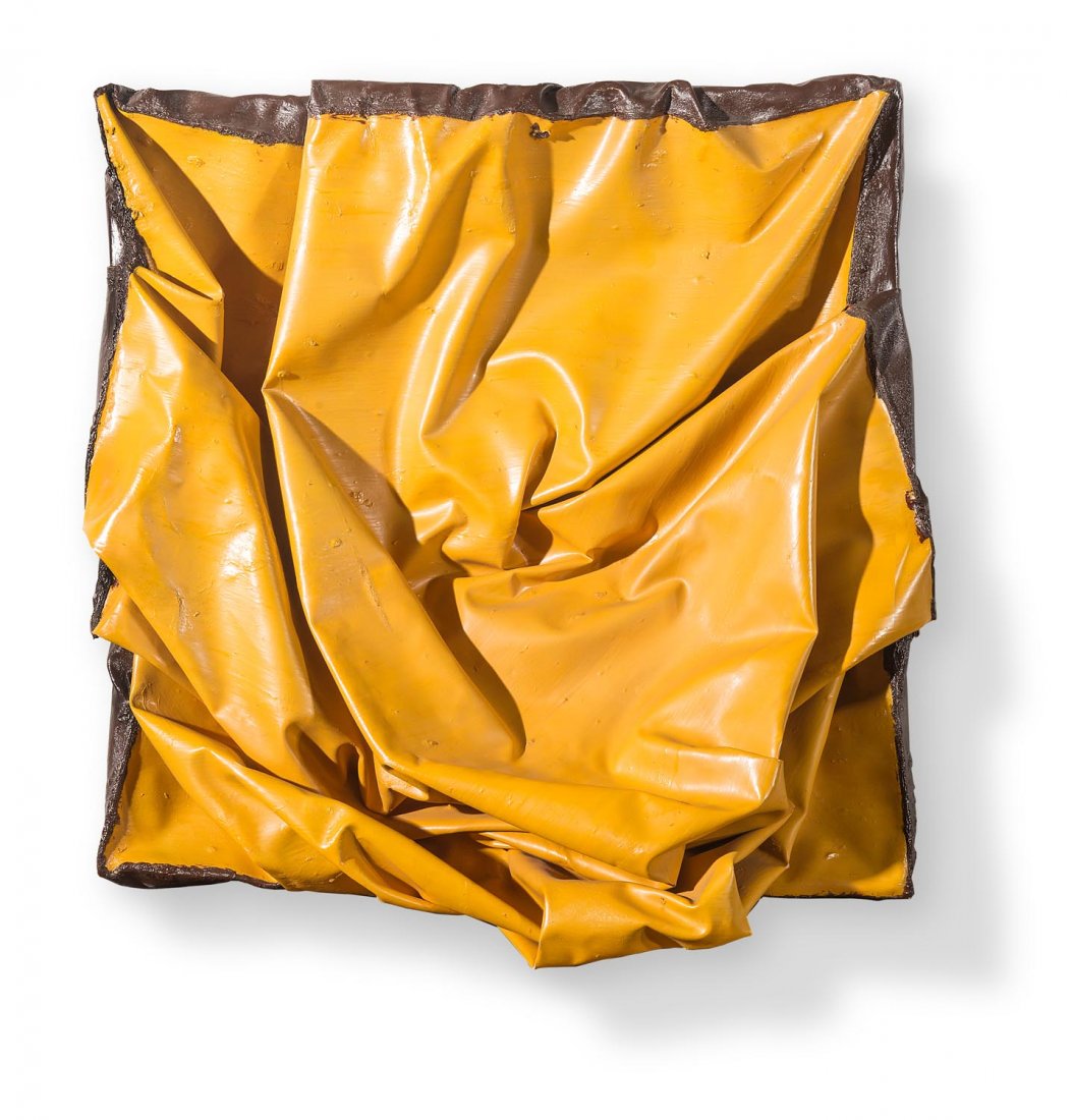 ANGELA DE LA CRUZ (SPANISH, BORN 1965) Loose Fit: ANGELA DE LA CRUZ (SPANISH, BORN 1965) Loose Fit (Yellow) 2002 oil on canvas 113 cm wide, 102 cm high, 24 cm deep PROVENANCE: Anna Schwartz Gallery, Melbourne 20