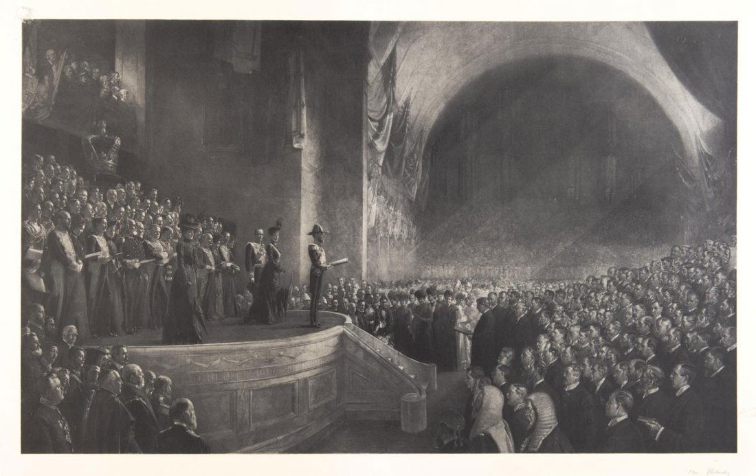 TOM ROBERTS (1856-1931),Â The Big Picture, posthumous: TOM ROBERTS (1856-1931), The Big Picture, posthumous lithograph, signed in pencil lower right, 61 x 94 cm